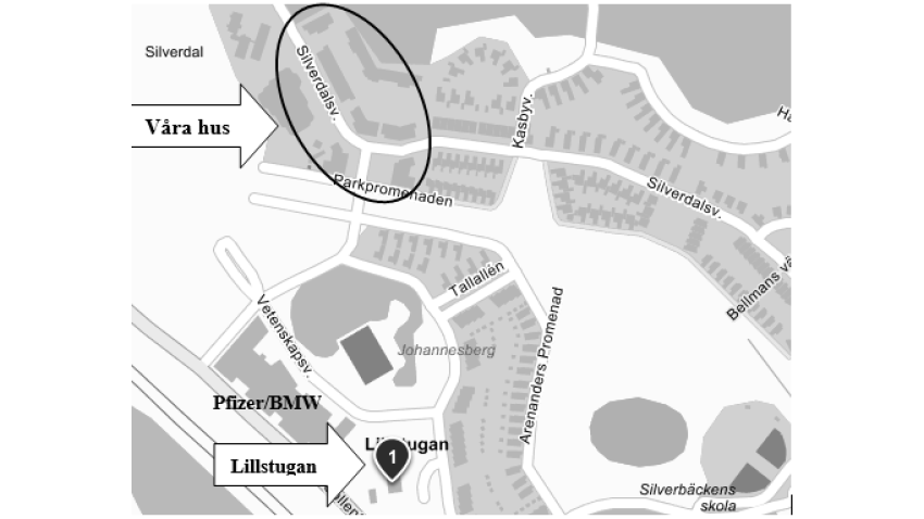 Karta till Värdshuset Lillstugan